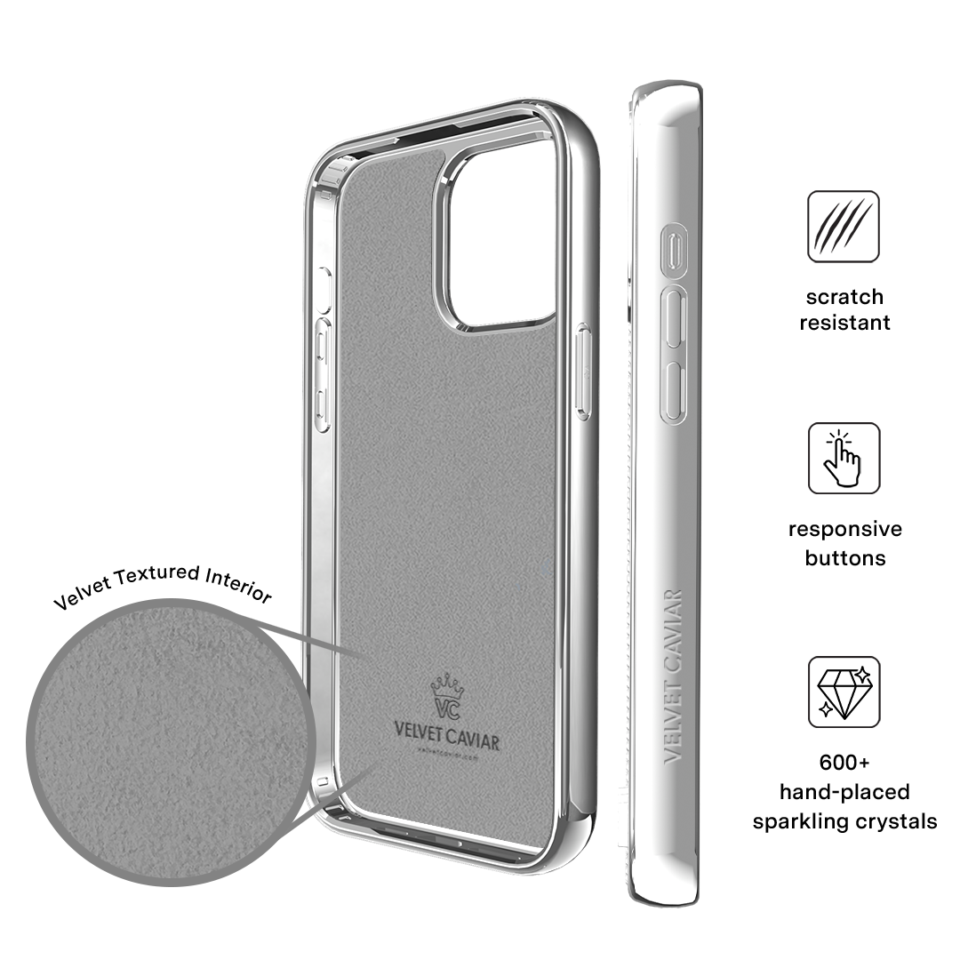 Chrome Caviar Crystals iPhone Case