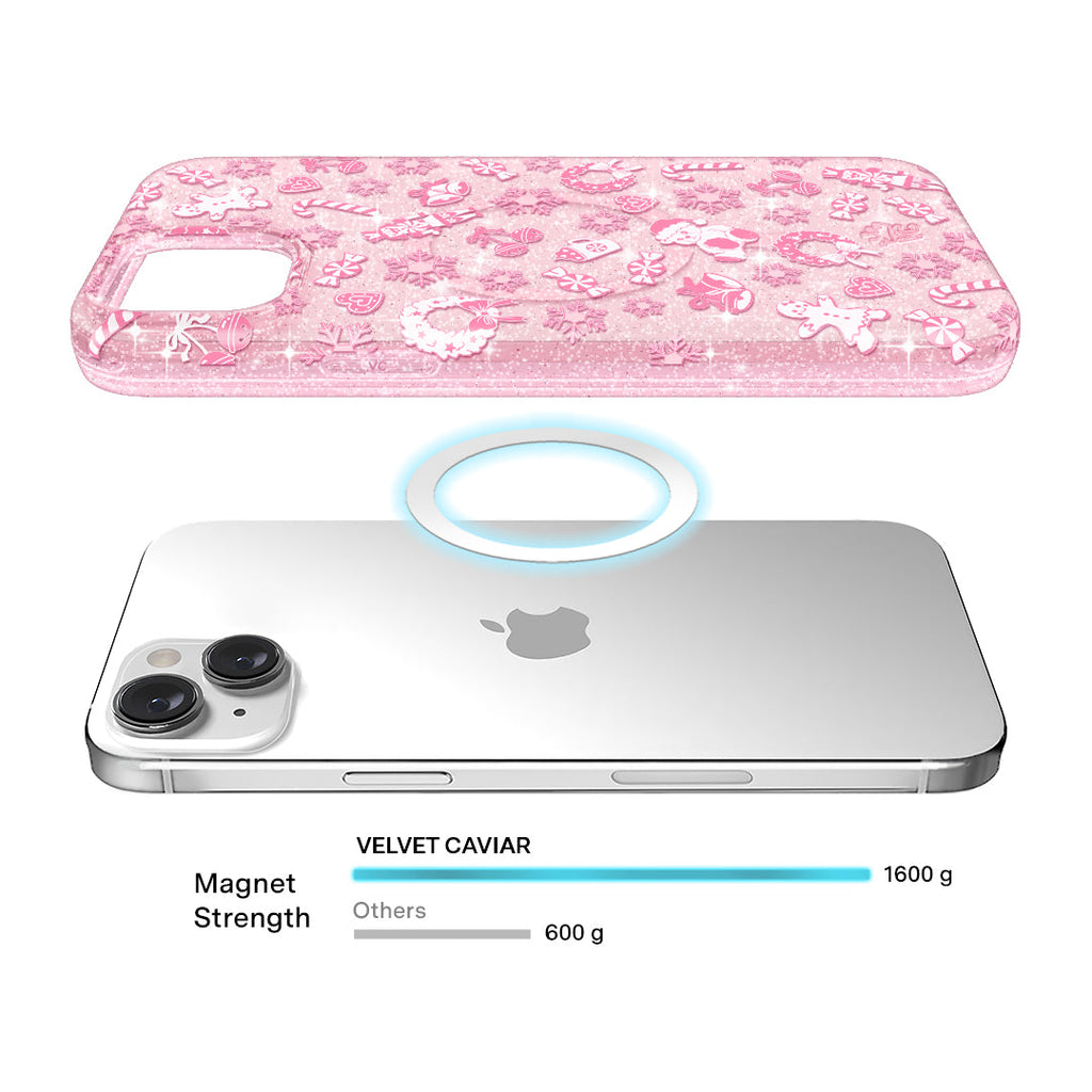 Pink Christmas Glitter iPhone Case
