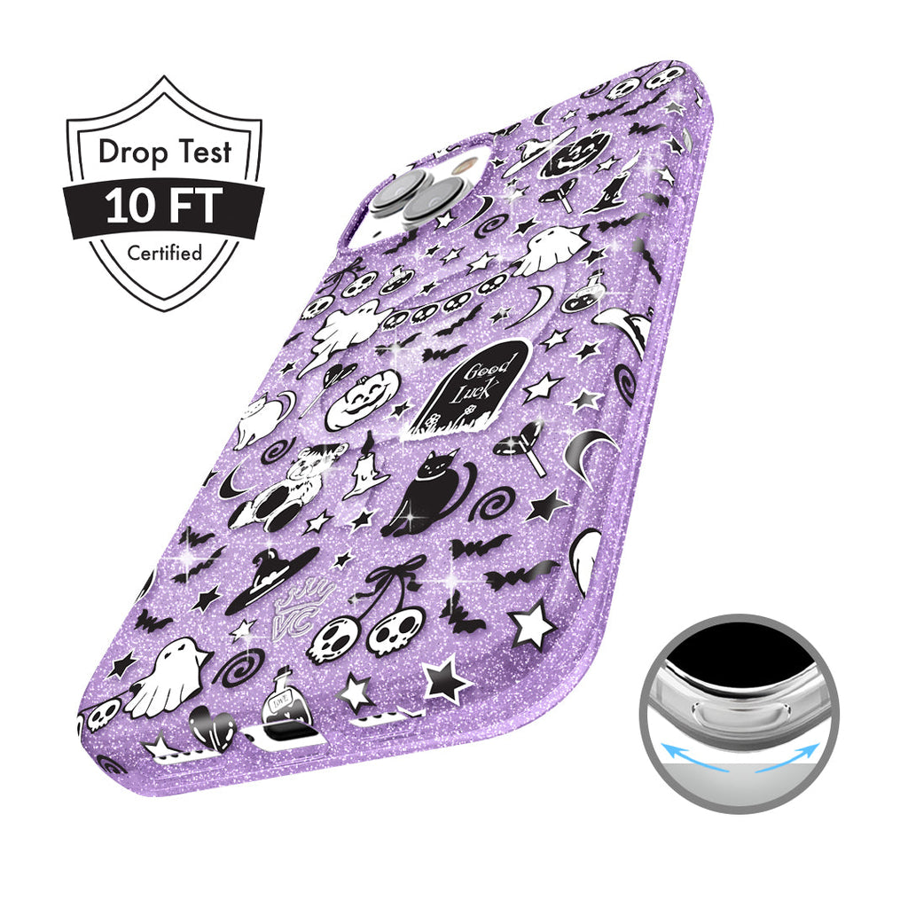 Witchy Lilac Glitter iPhone Case