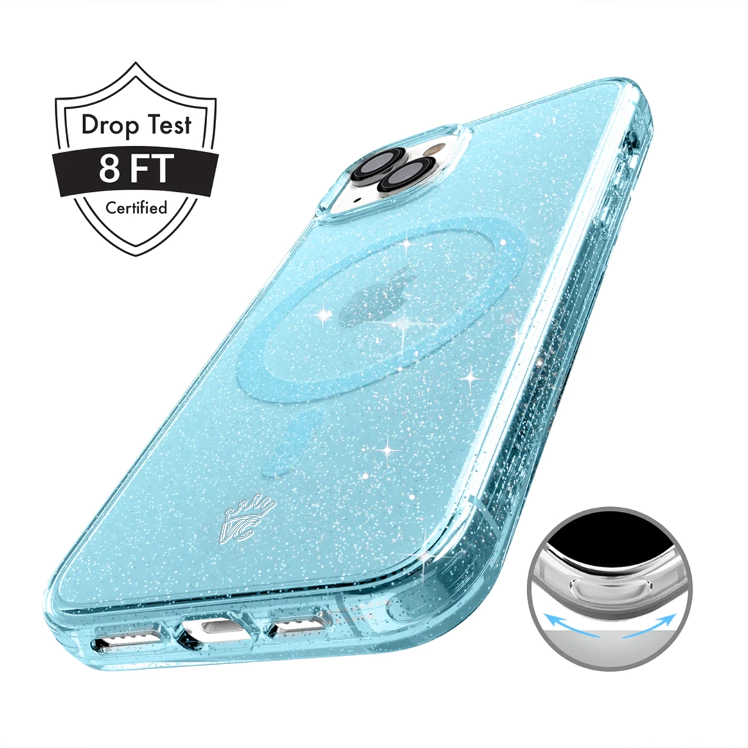Blue Stardust Glitter iPhone Case
