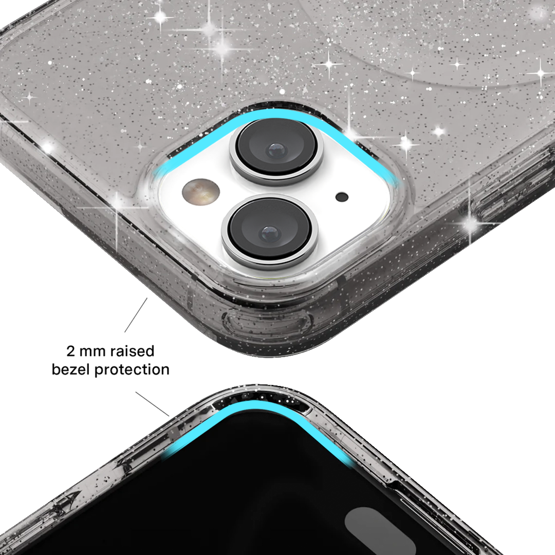 Grey Stardust Glitter iPhone Case