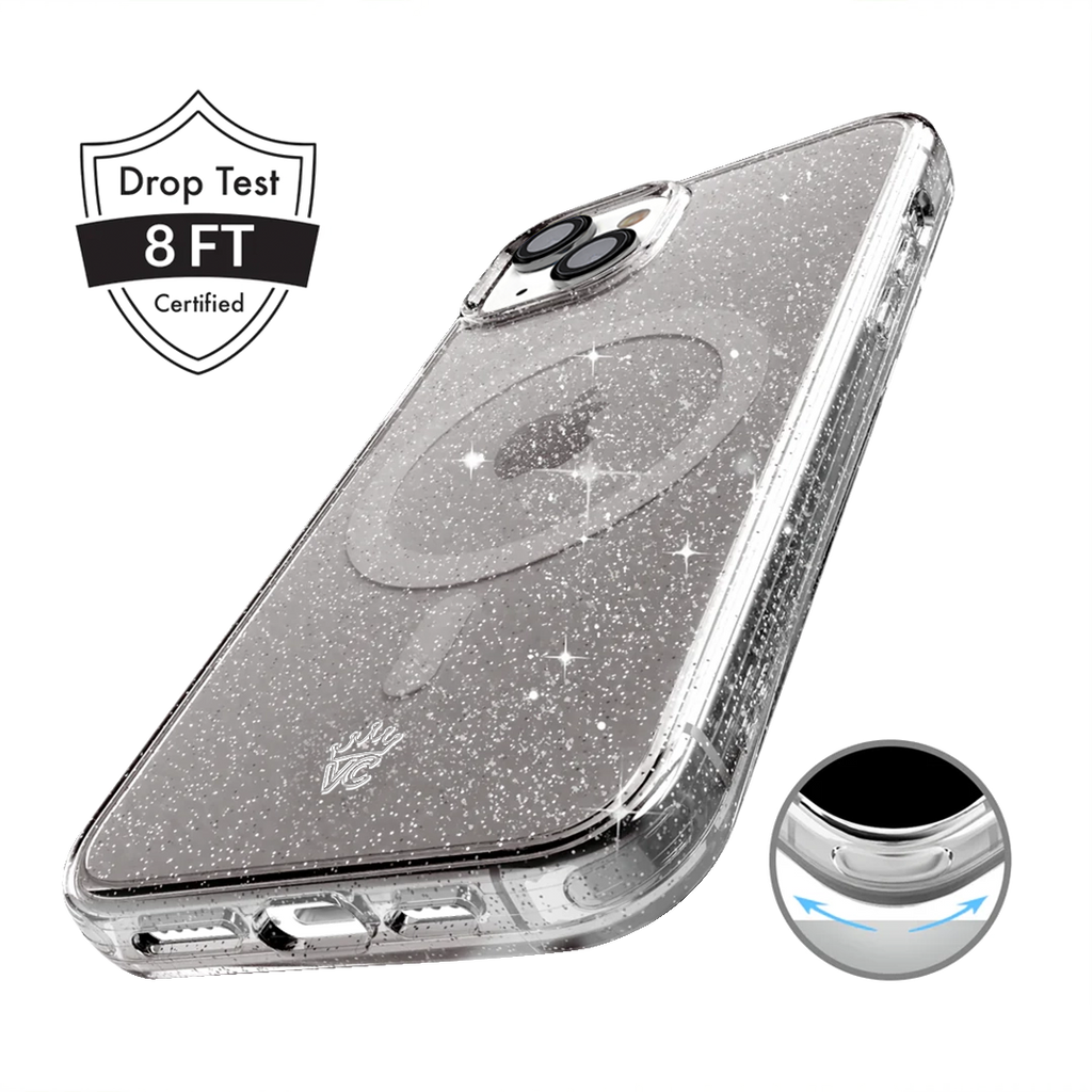 Grey Stardust Glitter iPhone Case
