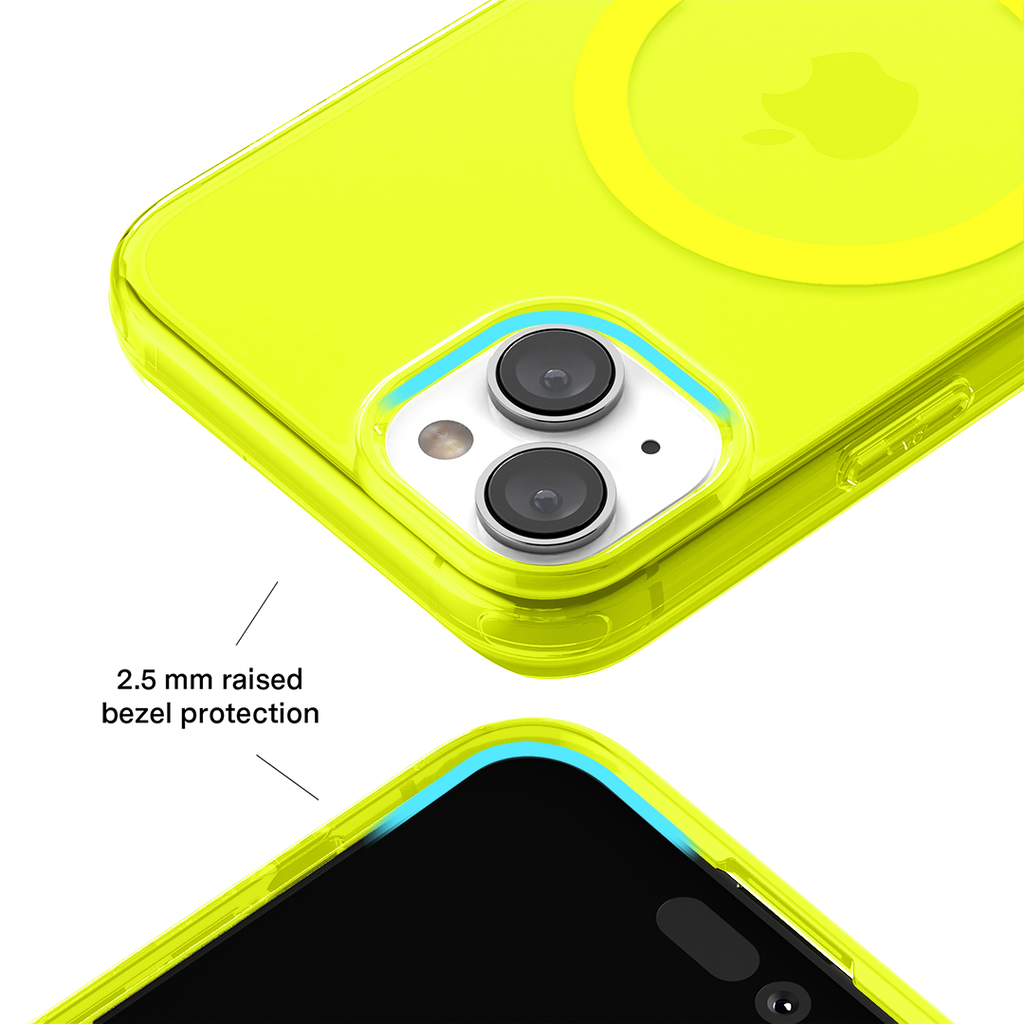 Neon Yellow Clear iPhone Case