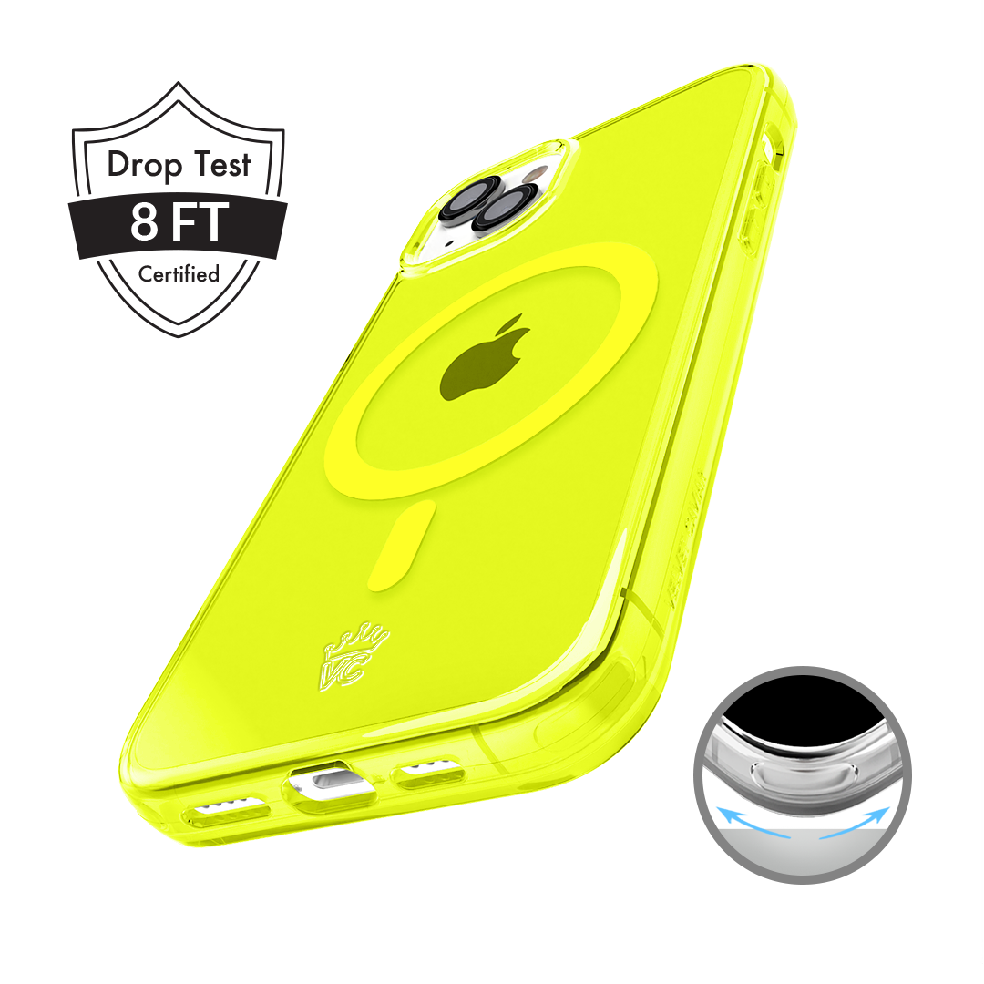 Neon Yellow Clear iPhone Case