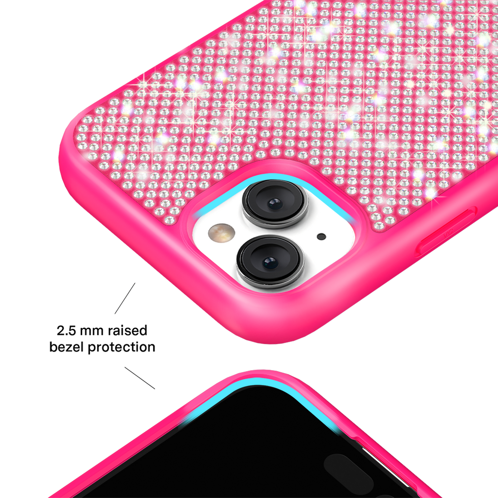 Hot Pink Caviar Crystals iPhone Case