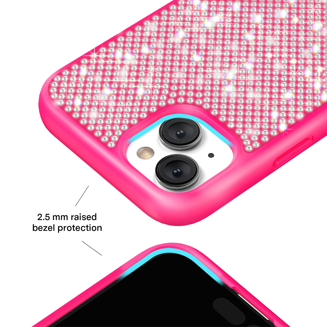 Hot Pink Caviar Crystals iPhone Case