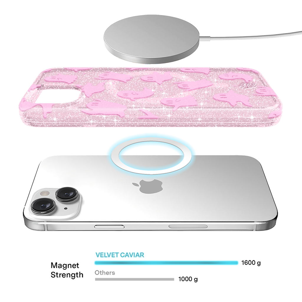 Ghosted Pink Glitter iPhone Case