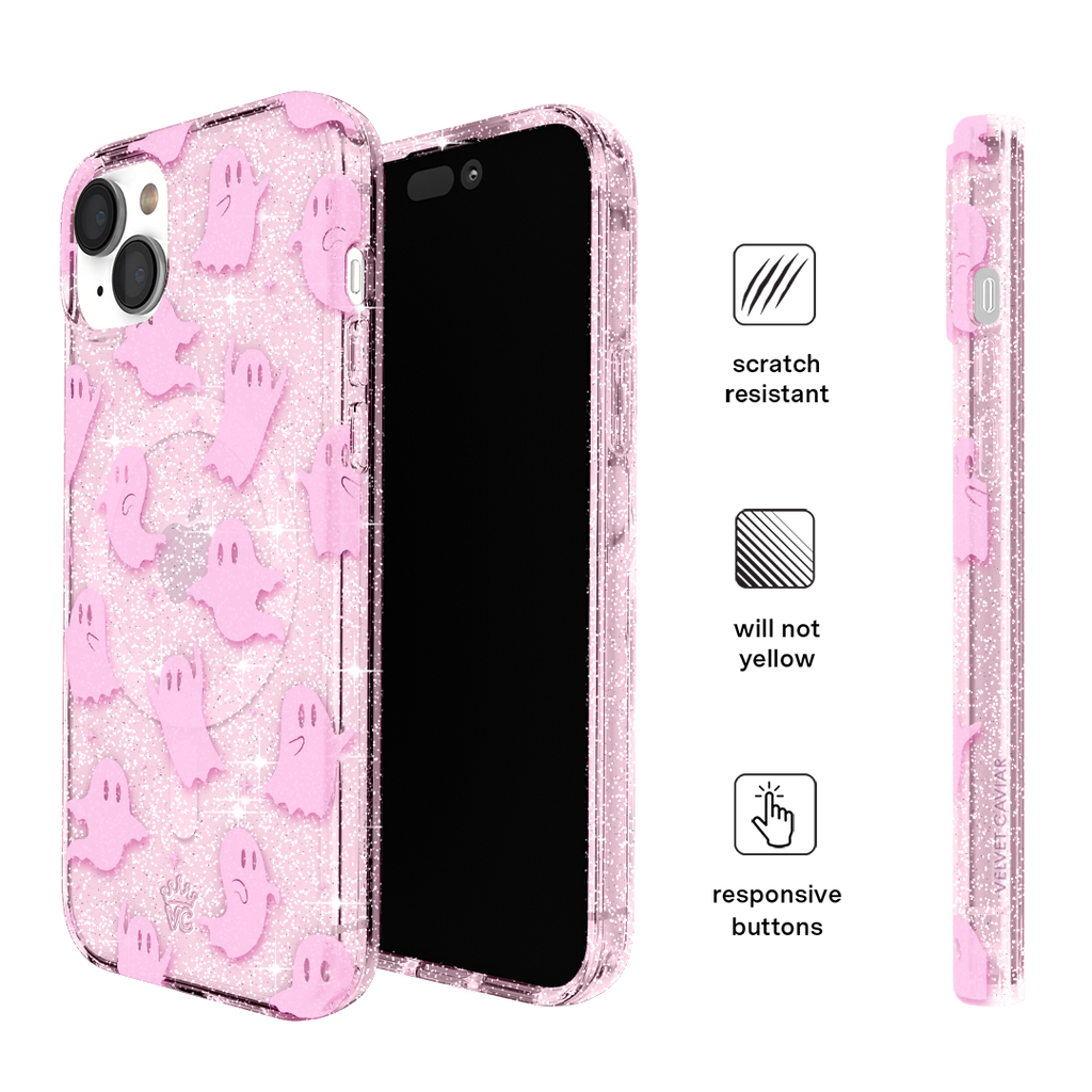 Ghosted Pink Glitter iPhone Case