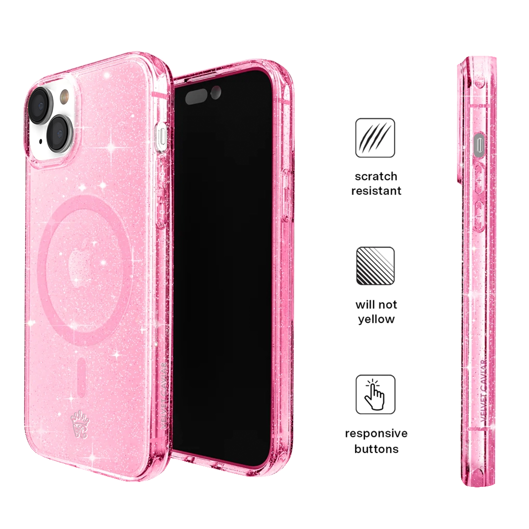 Pink Stardust Glitter iPhone Case