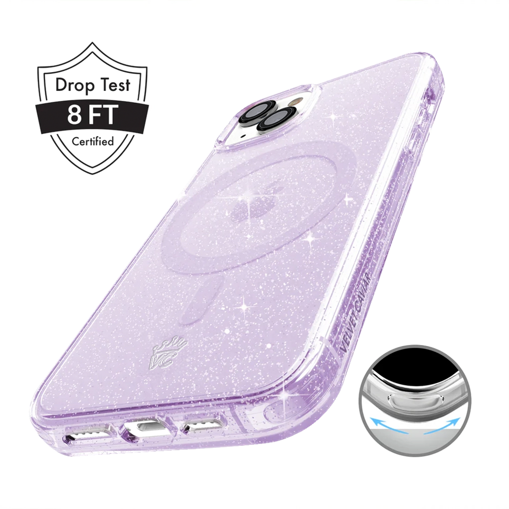 Lilac Stardust Glitter iPhone Case