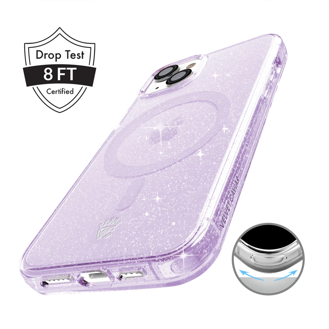 Lilac Stardust Glitter iPhone Case