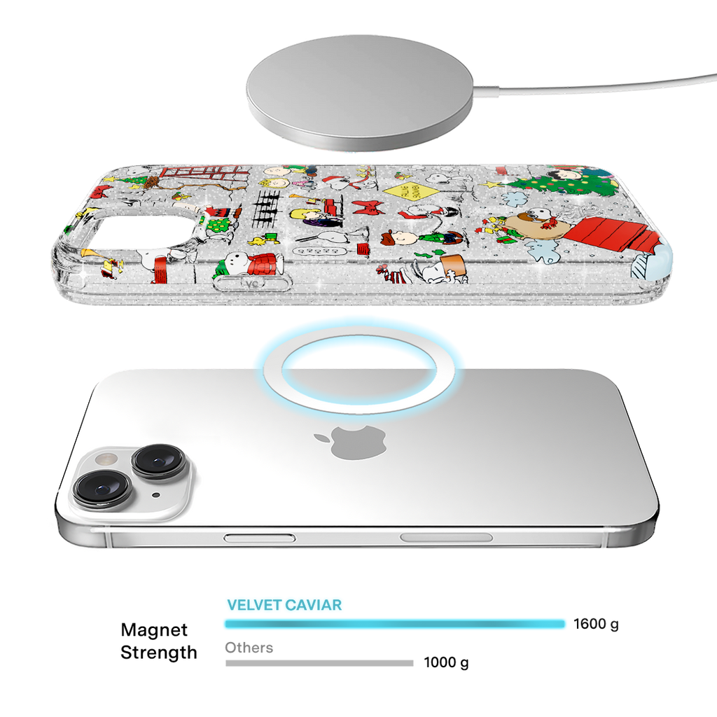 Snoopy Christmas Glitter iPhone Case