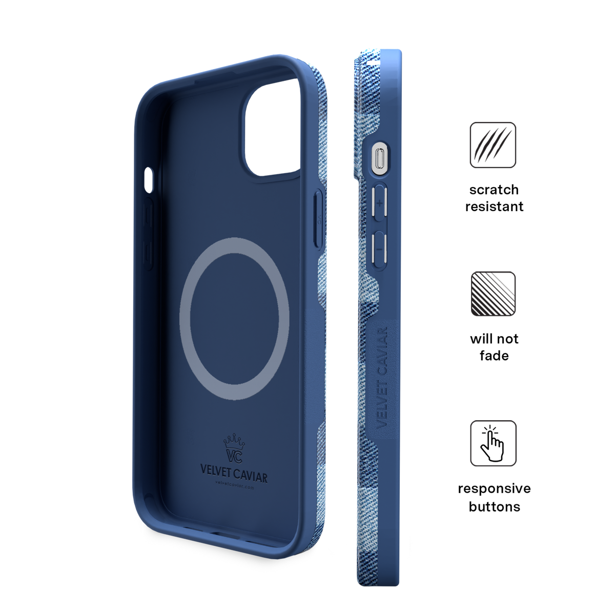 Denim Vibe Checkered iPhone Case