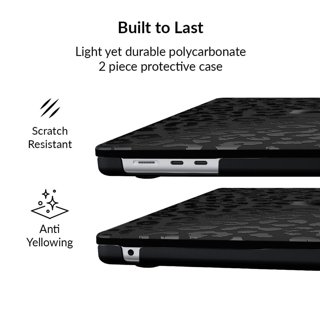 Black Leopard MacBook Case