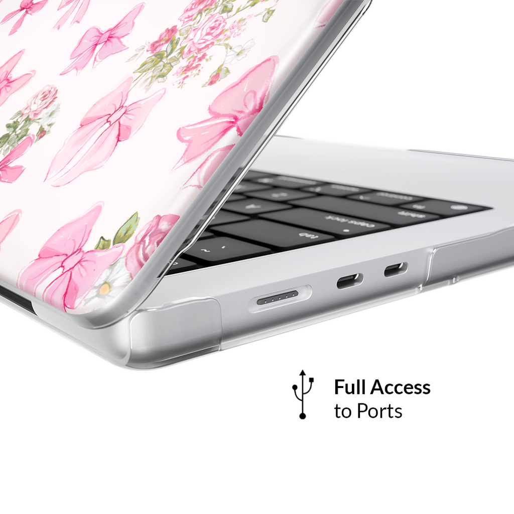 Posie Pink Bows MacBook Case