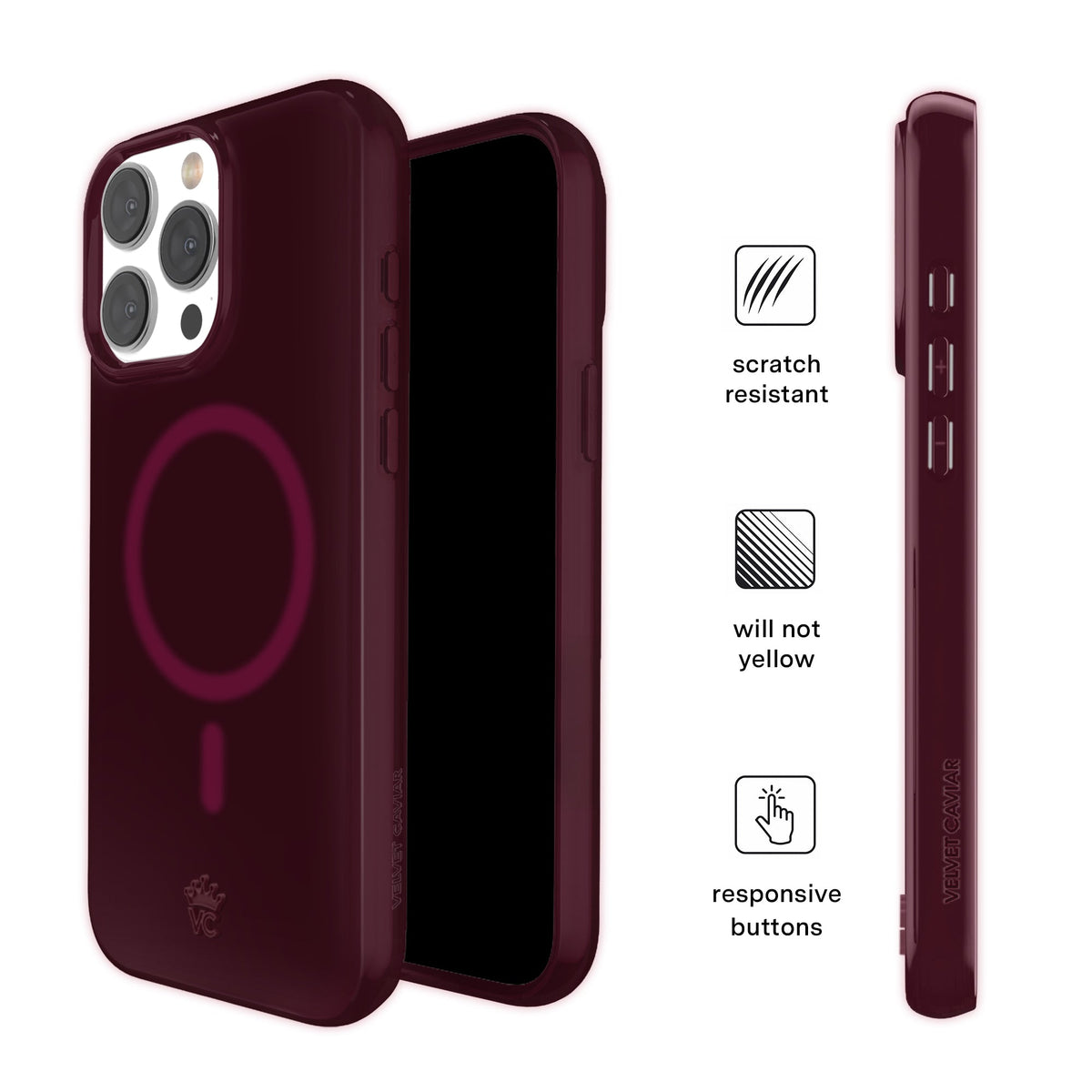 Burgundy 1990 Jelly iPhone Case
