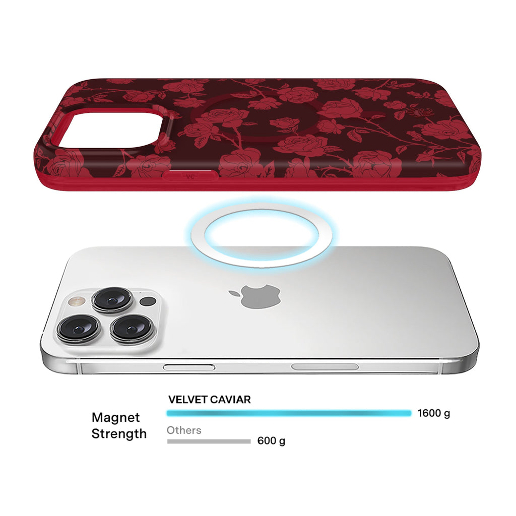 Dark Cherry Floral iPhone Case