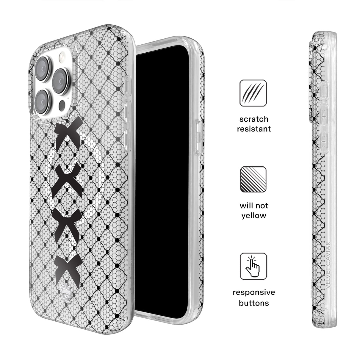 Lacy Black Bows iPhone Case