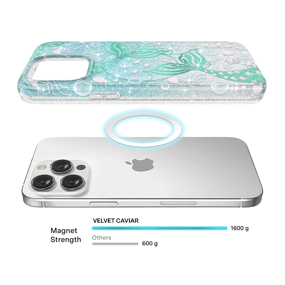 Mermaid Glitter Holo iPhone Case