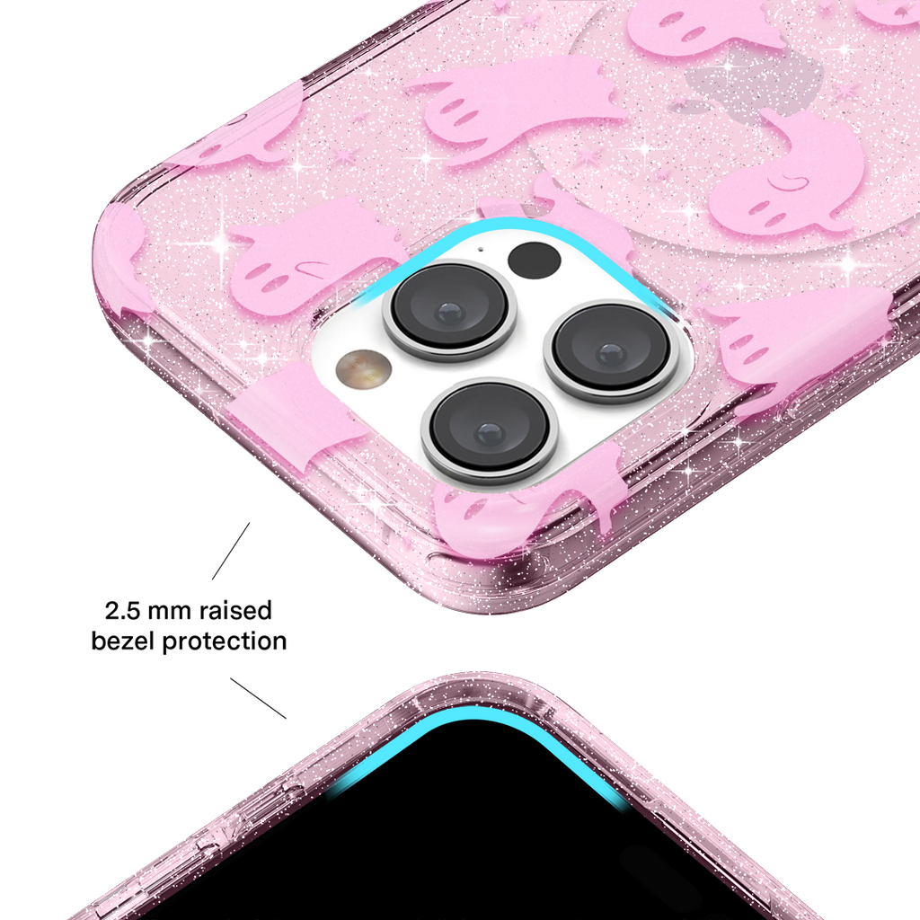 Ghosted Pink Glitter iPhone Case