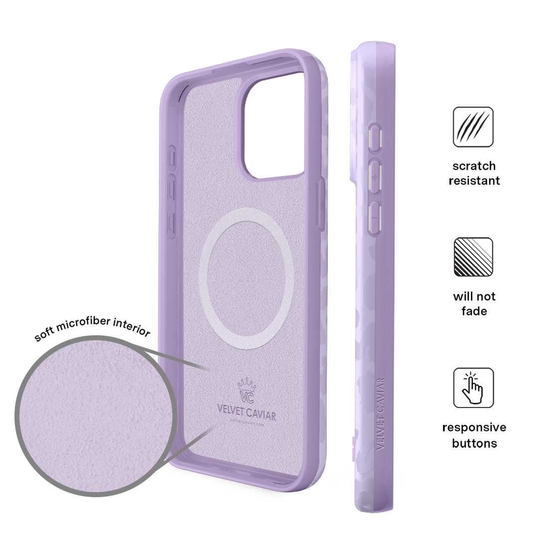 Lilac Leopard iPhone Case