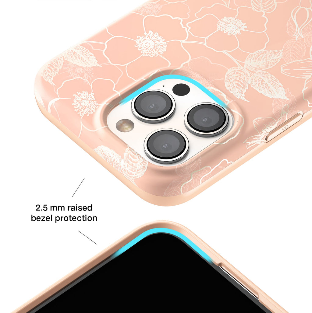 Peach Blossom Floral iPhone Case