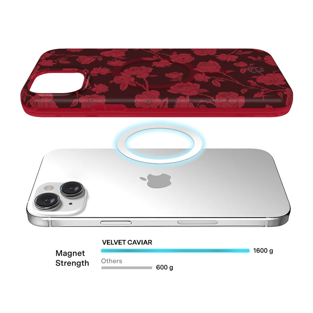 Dark Cherry Floral iPhone Case