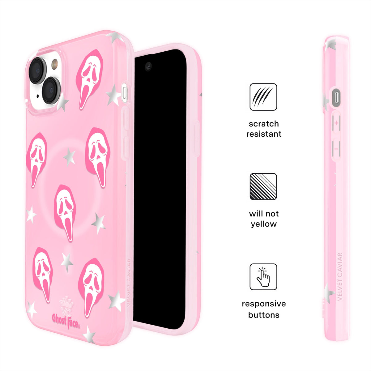 Ghost Face Call Me Pink iPhone Case