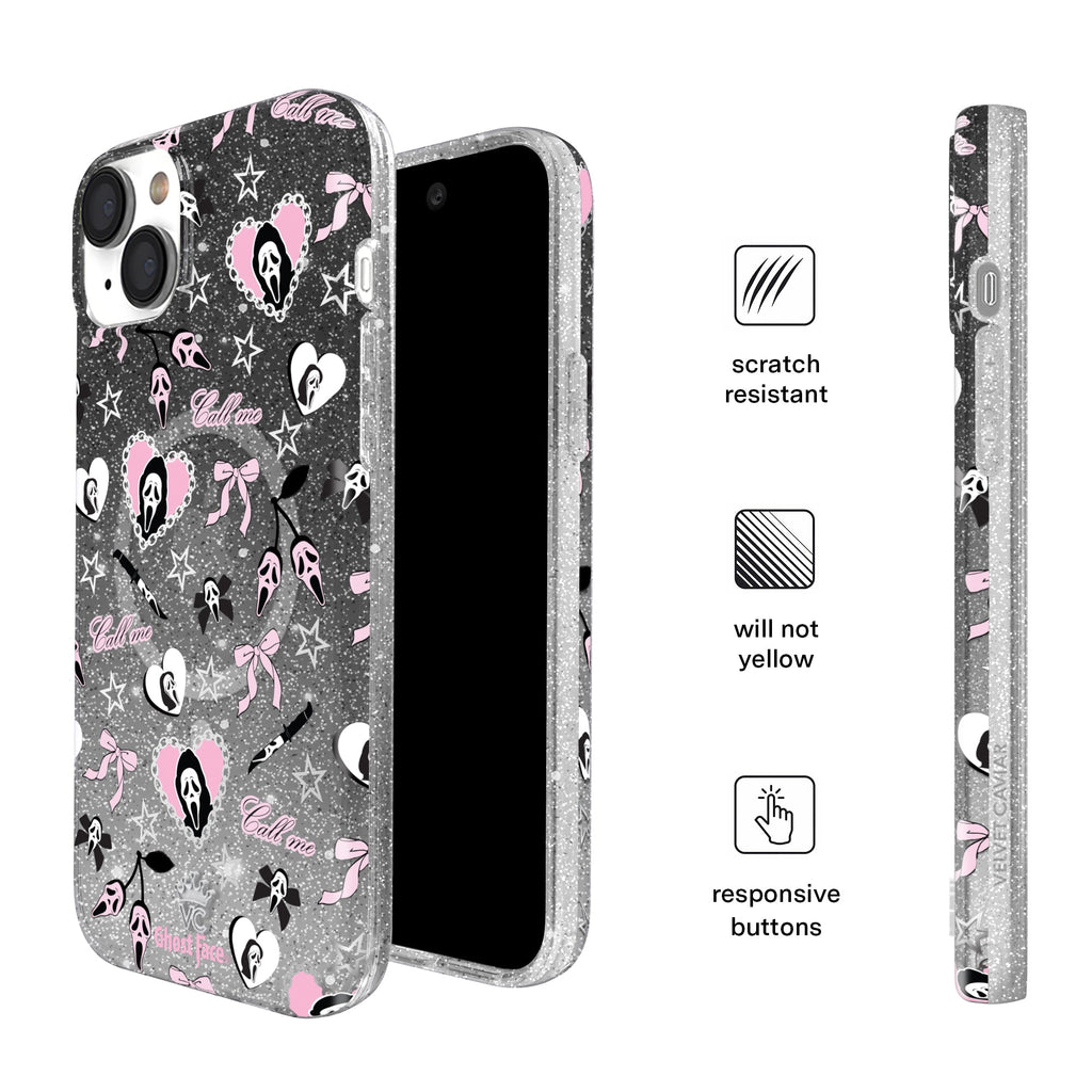 Ghost Face Goth Glitter iPhone Case