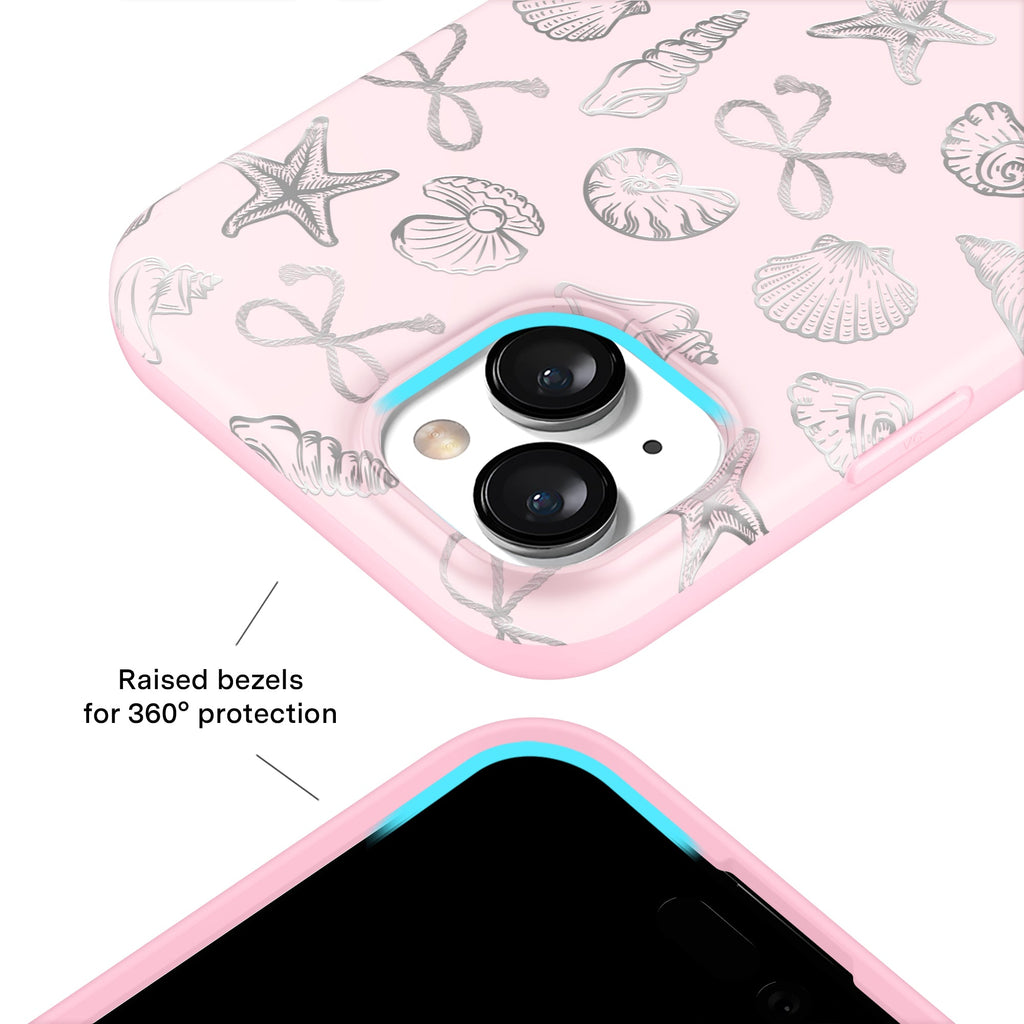 Pink Coastal Seashells iPhone Case
