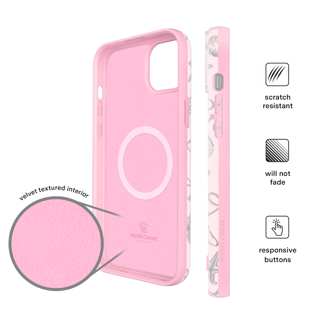 Pink Coastal Seashells iPhone Case