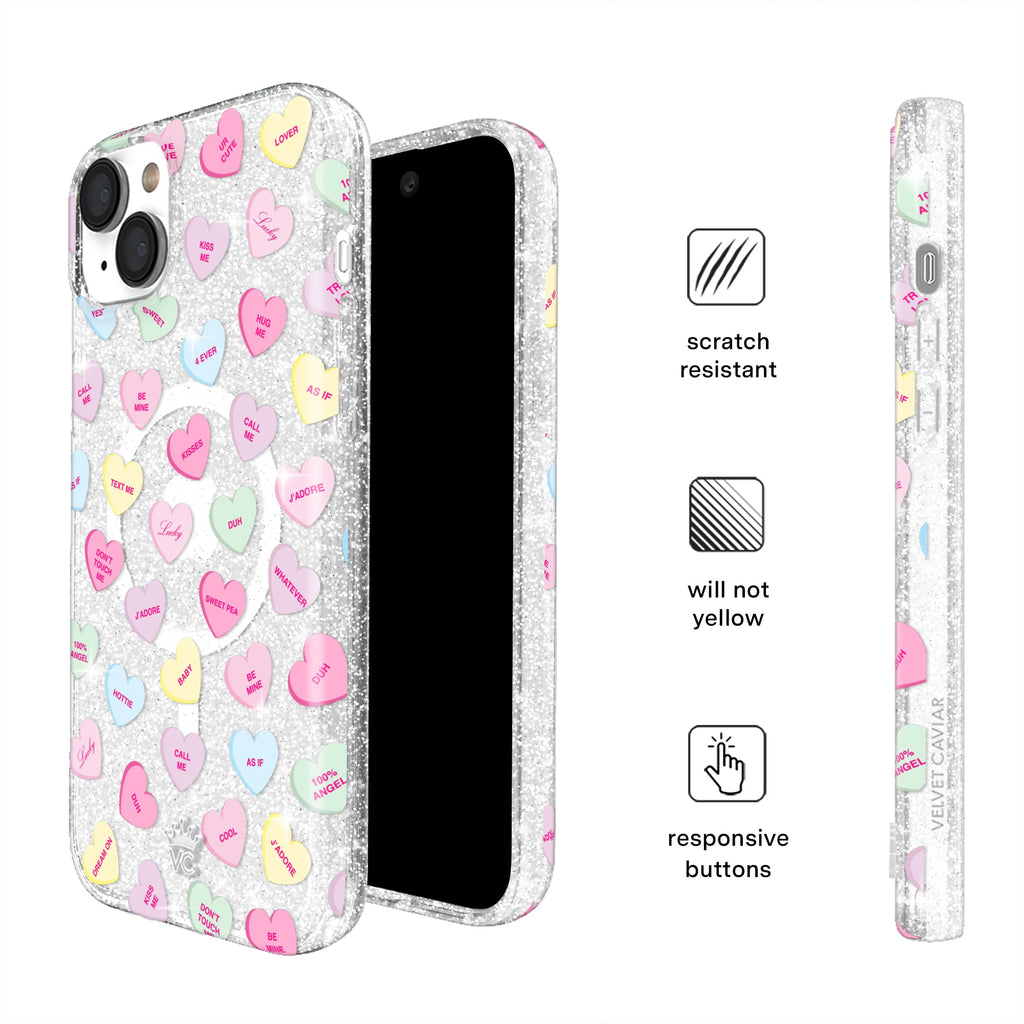 Sweet Hearts Glitter iPhone Case