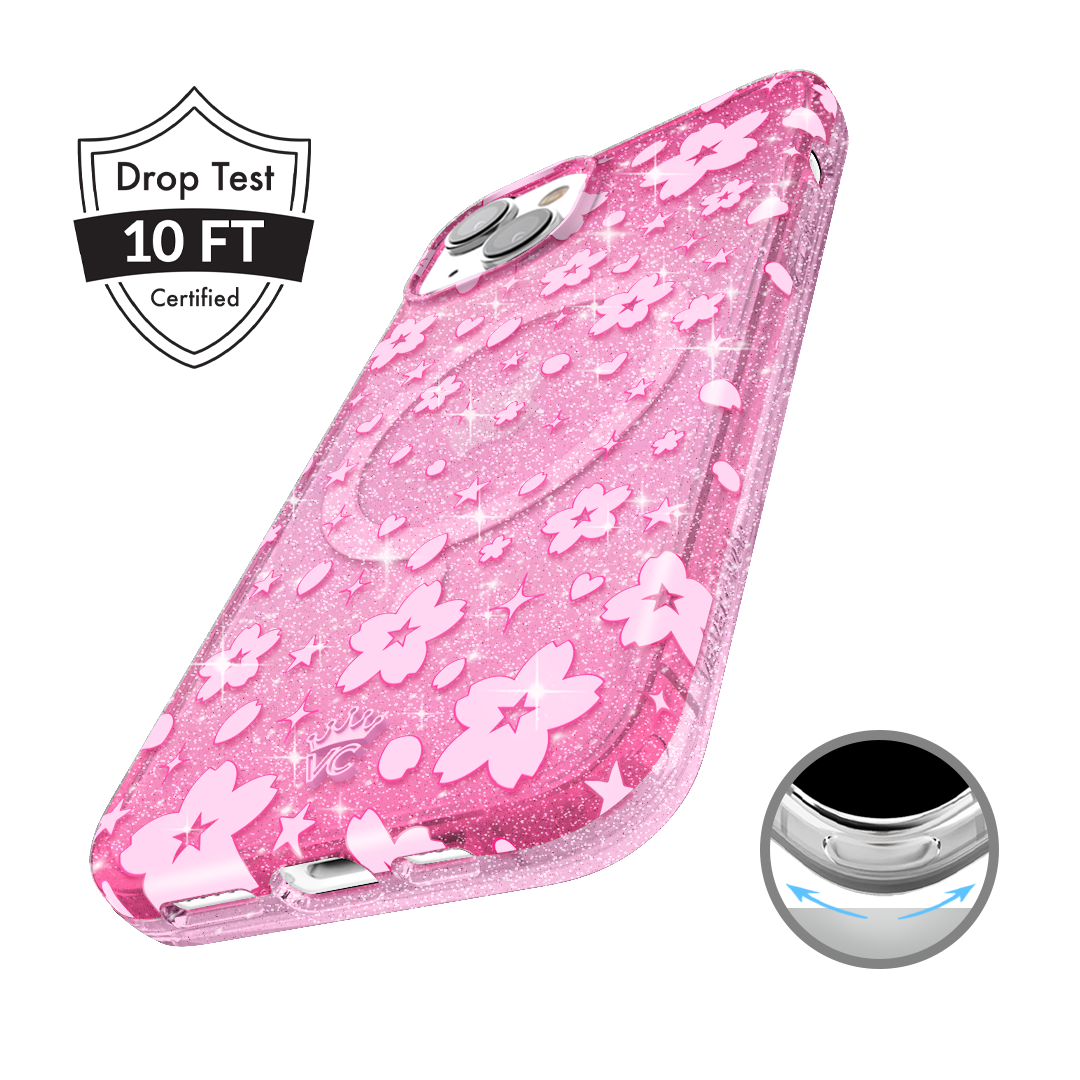 Cherry Blossom Glitter iPhone Case