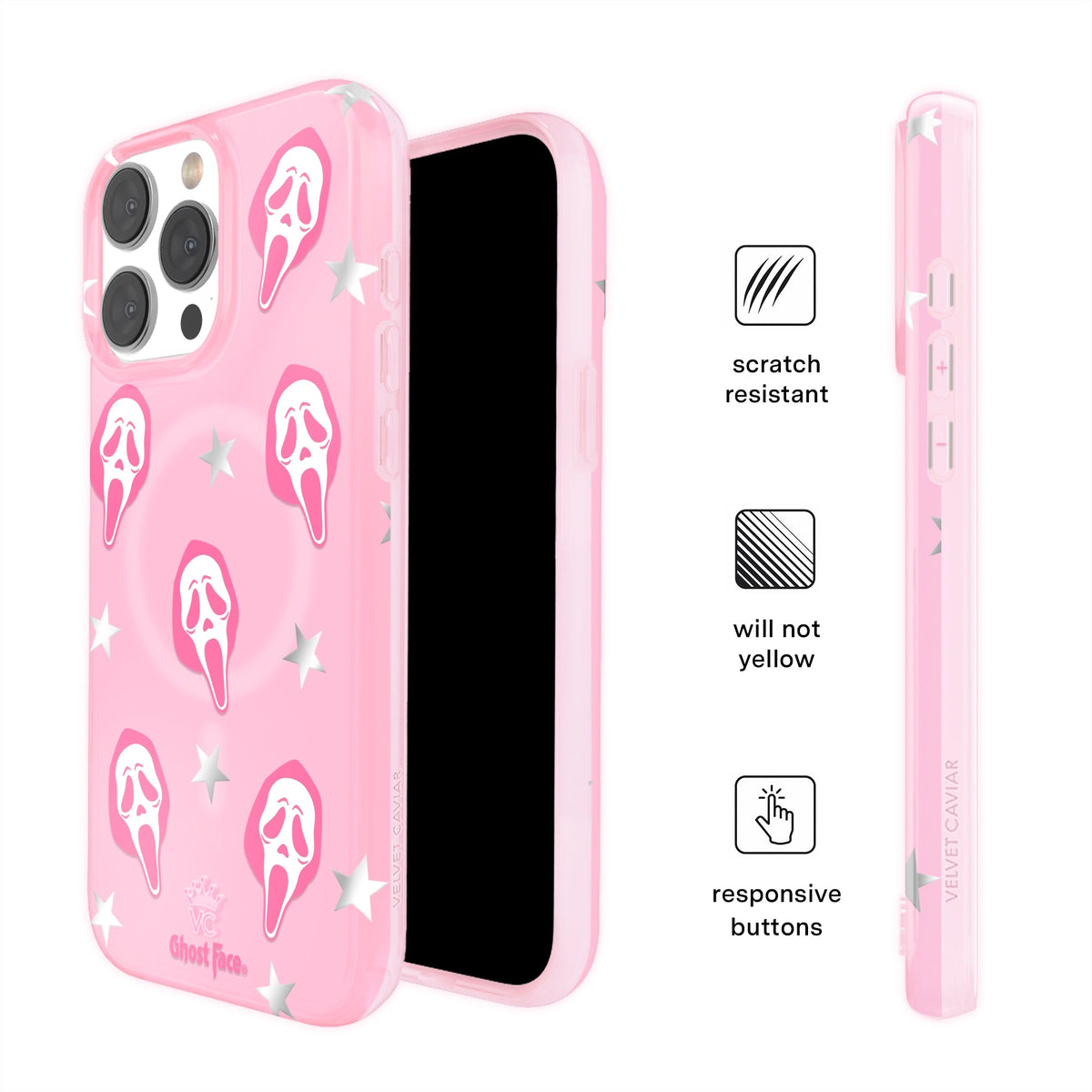 Ghost Face Call Me Pink iPhone Case