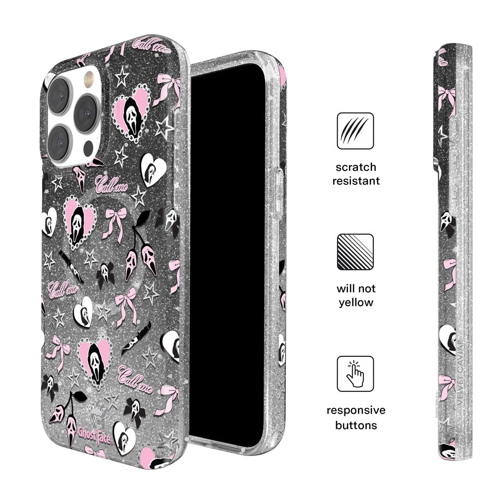 Ghost Face Goth Glitter iPhone Case