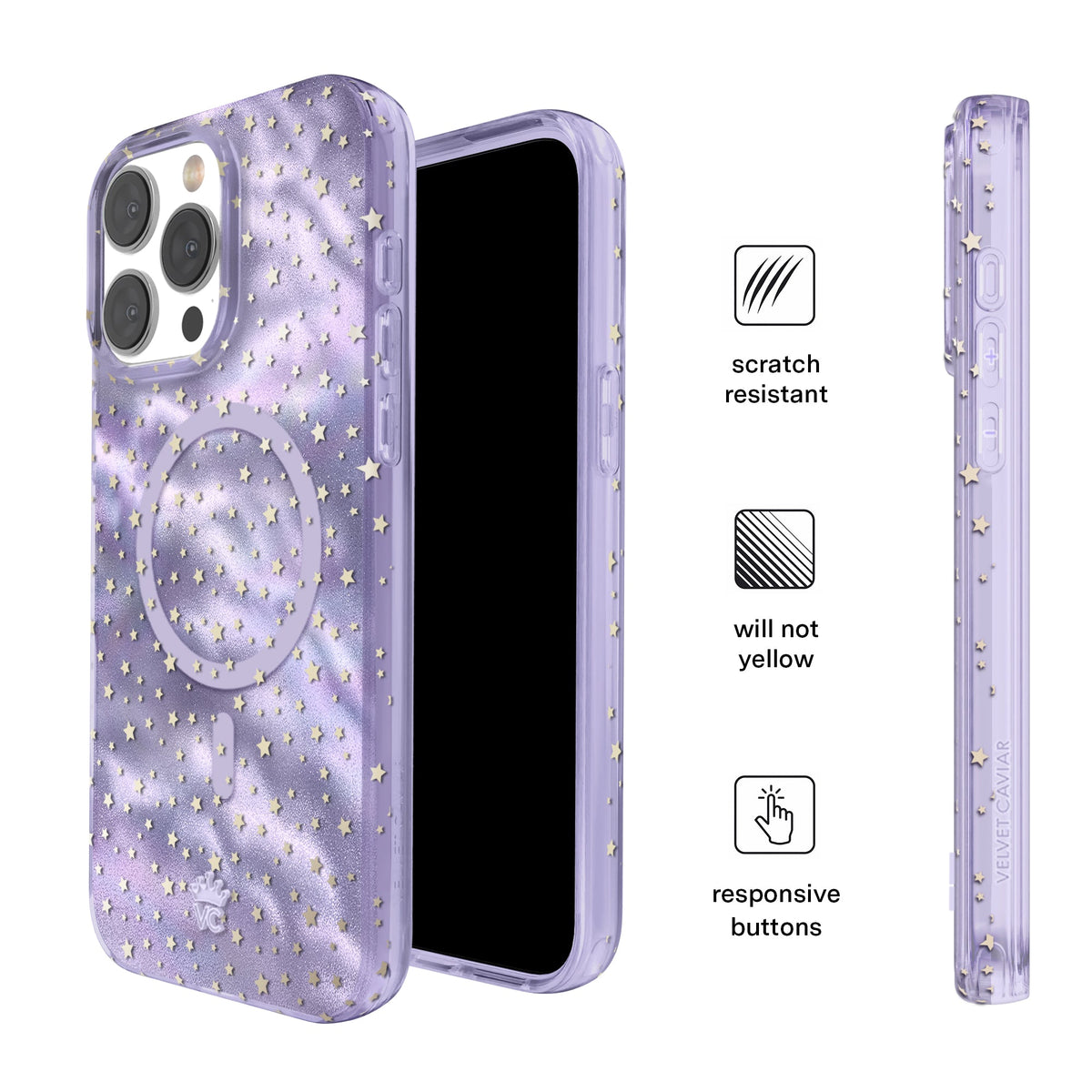 Lilac Celestial Stars iPhone Case