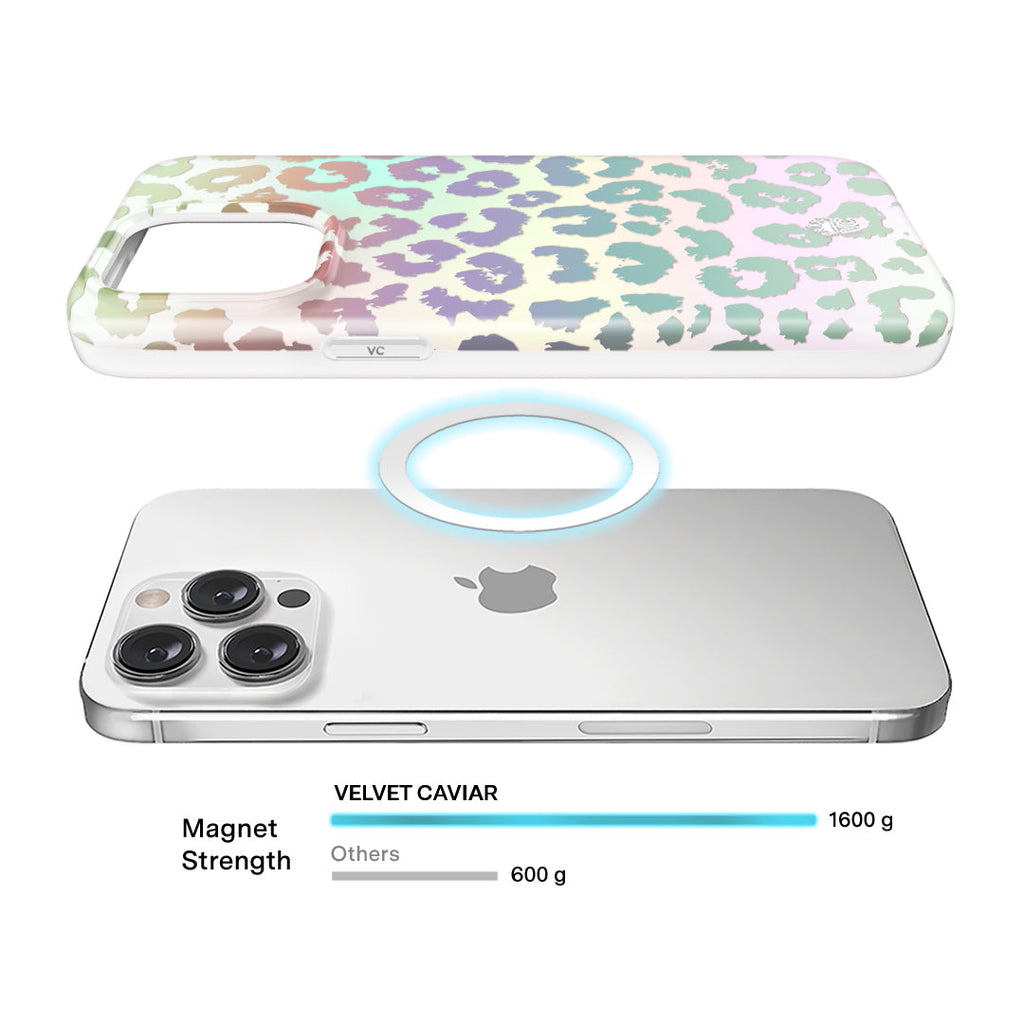 White Opal Leopard iPhone Case