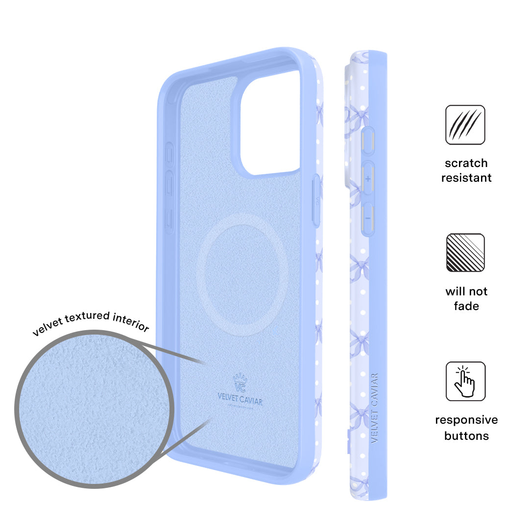 Lovely Blue Bows iPhone Case