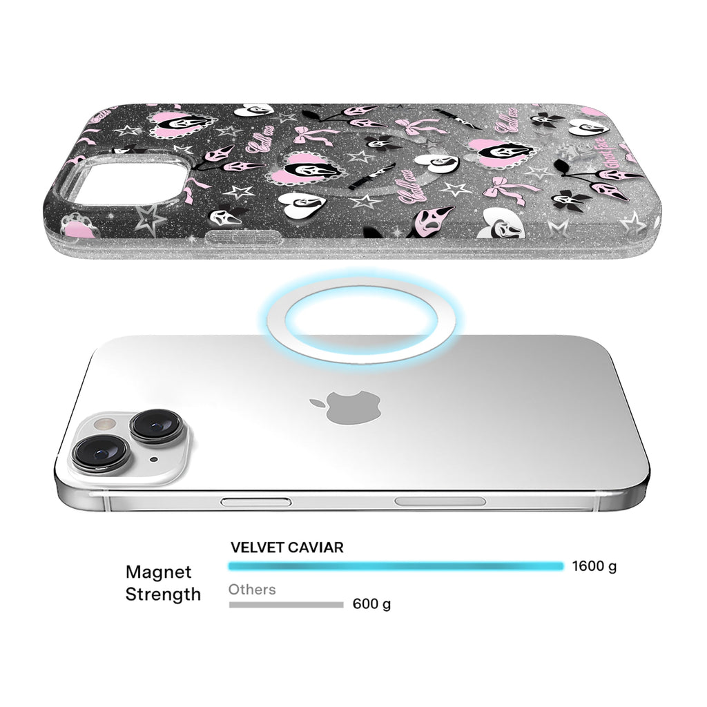 Ghost Face Goth Glitter iPhone Case