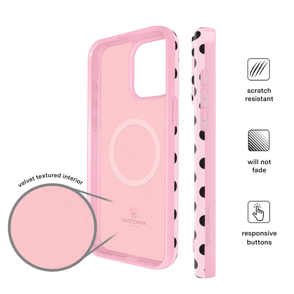 Princess Pink Polka Dot iPhone Case