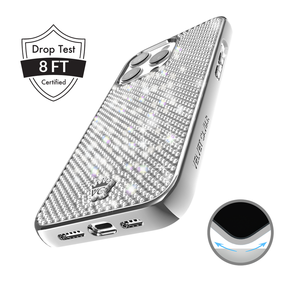 Chrome Caviar Crystals iPhone Case