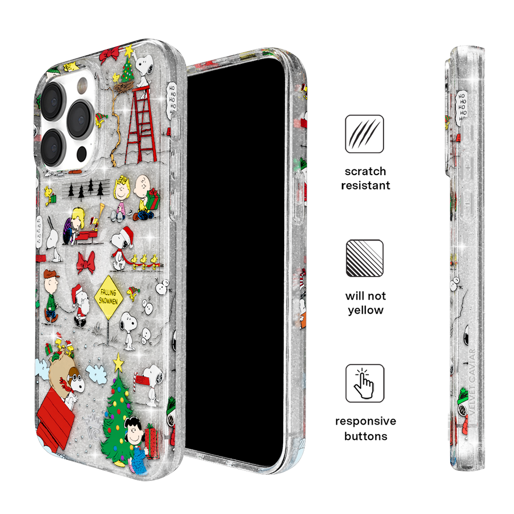 Snoopy Christmas Glitter iPhone Case