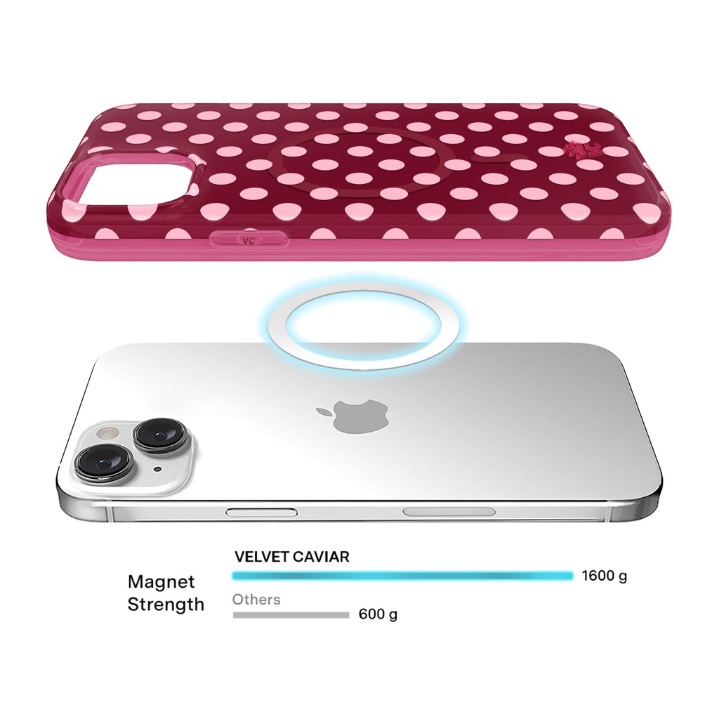 Raspberry Polka Dot iPhone Case