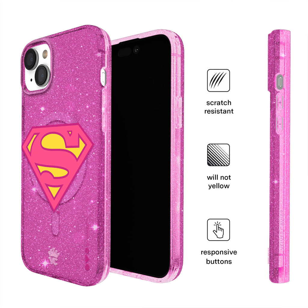 Supergirl Stardust Glitter iPhone Case