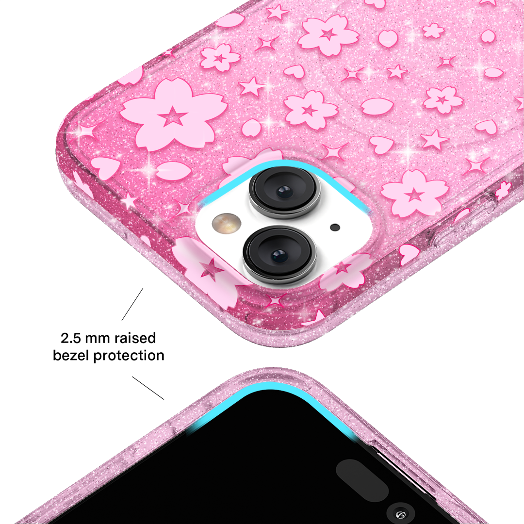 Cherry Blossom Glitter iPhone Case