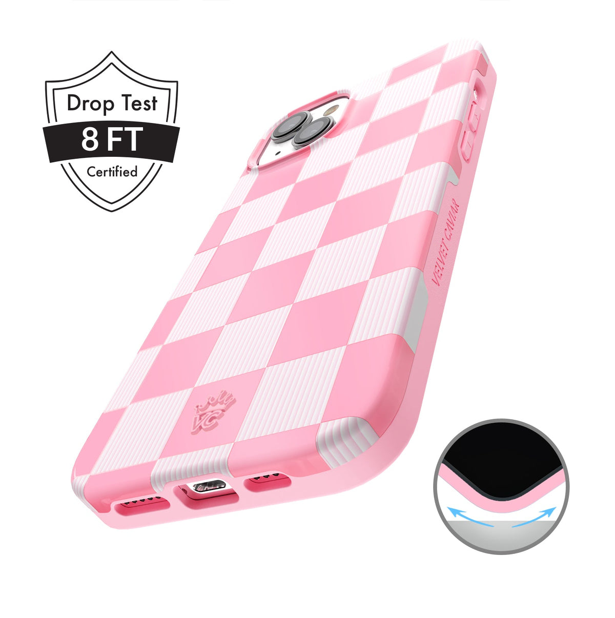 Pink Vibe Checkered iPhone Case