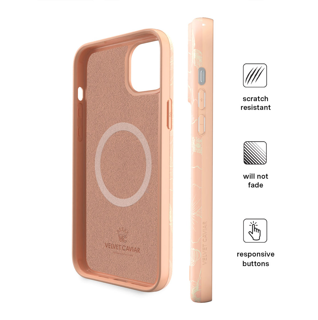 Peach Blossom Floral iPhone Case