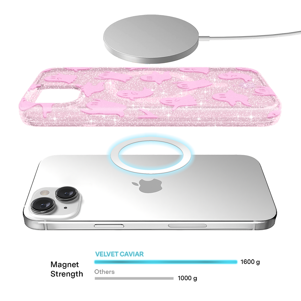 Ghosted Pink Glitter iPhone Case