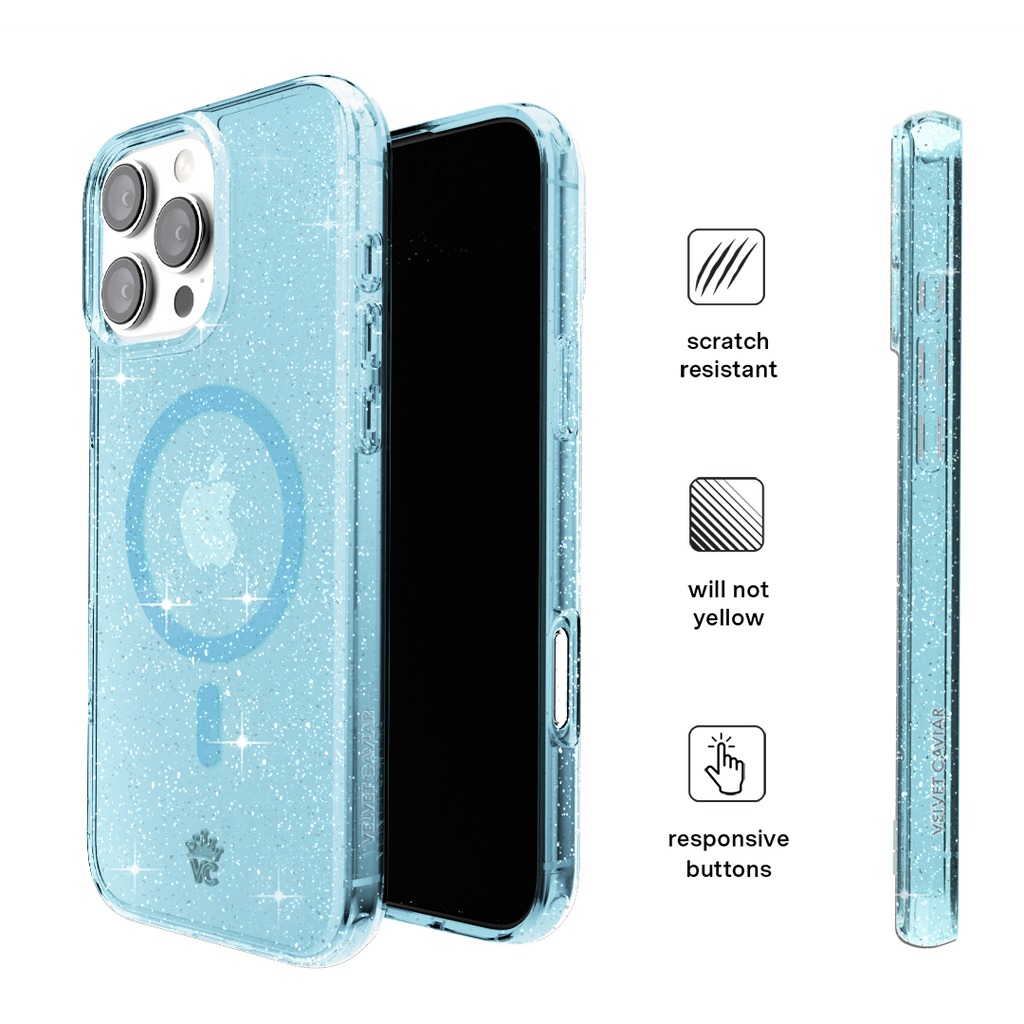 Blue Stardust Glitter iPhone Case