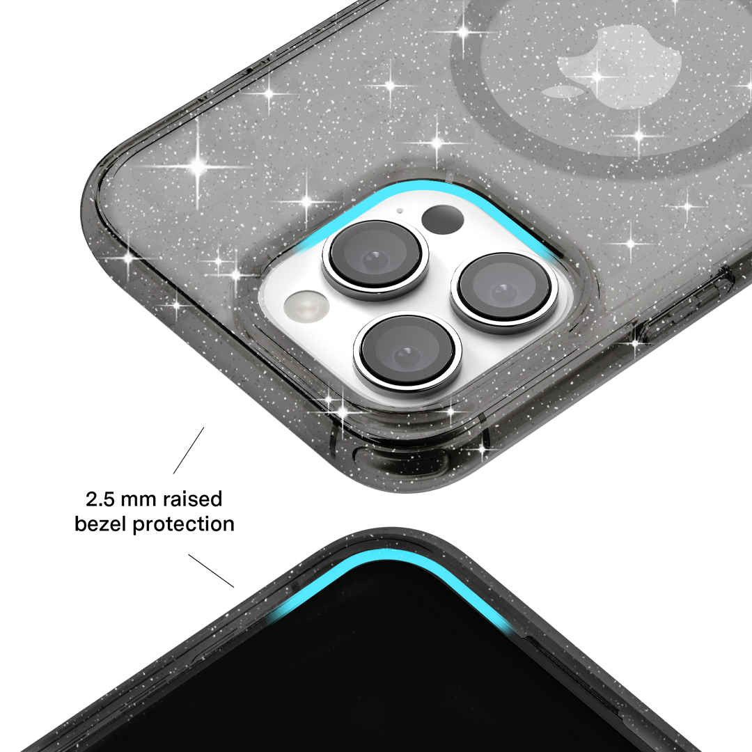 Grey Stardust Glitter iPhone Case